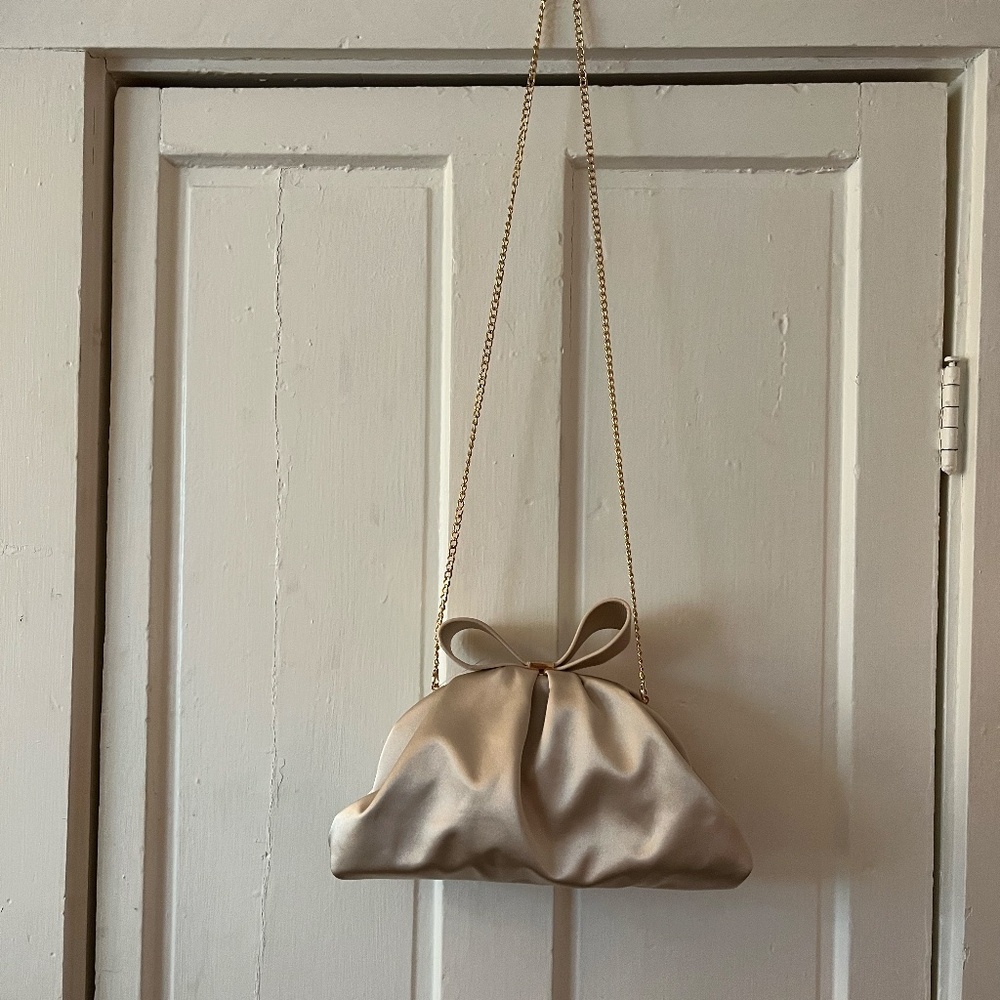 Pearl Satin Clutch